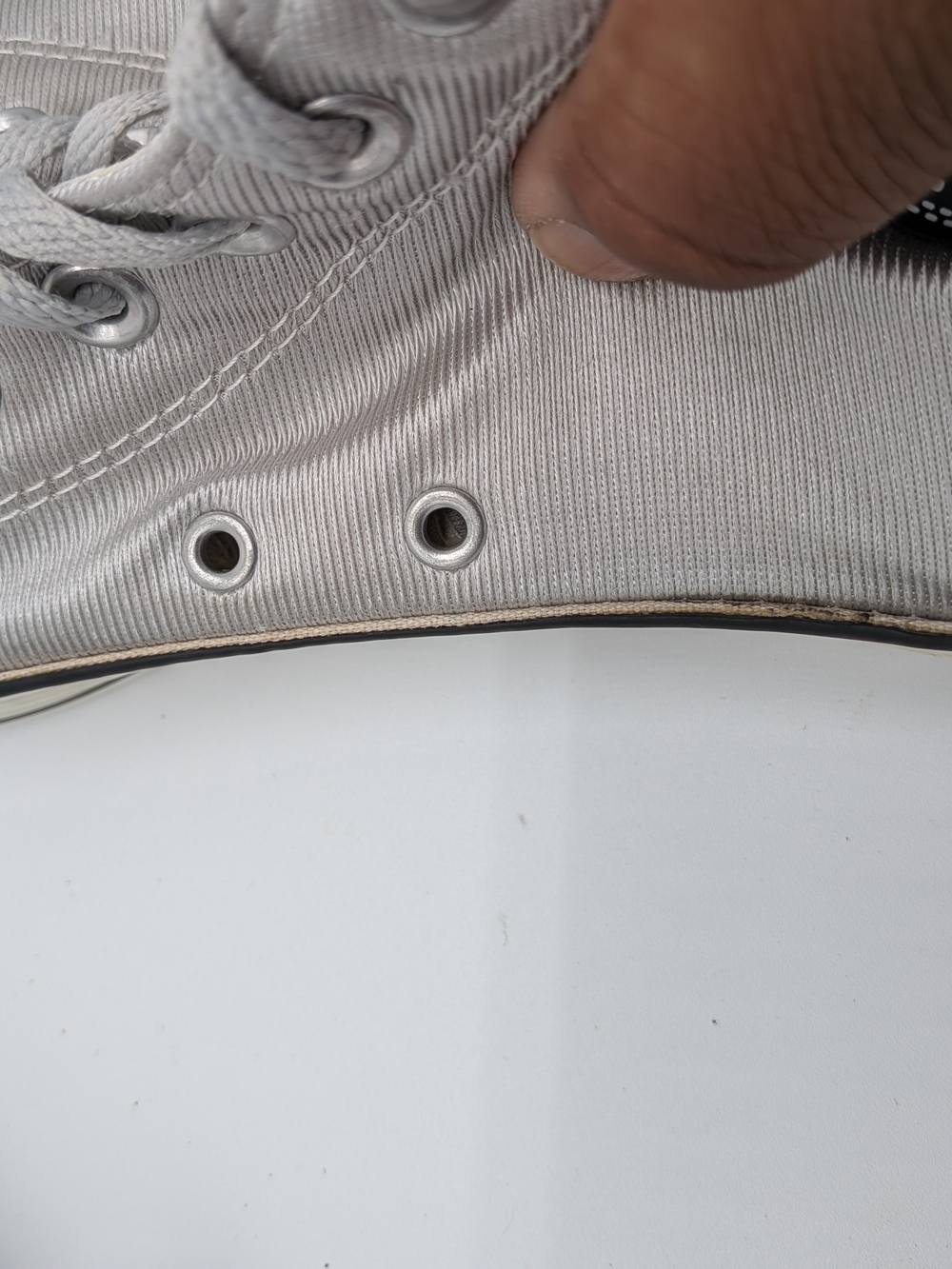 Converse Chuck Taylor All Star High Top Metallic Silver Corduroy Women's Sz 9.5 - Picture 8 of 10